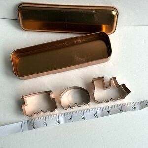 Railroad Copper Train Cookie Cutter Set of 3 with Tin Sandwich Cutters Caboose